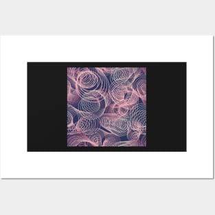 Mesmerizing abstract pink and rose spirals Posters and Art